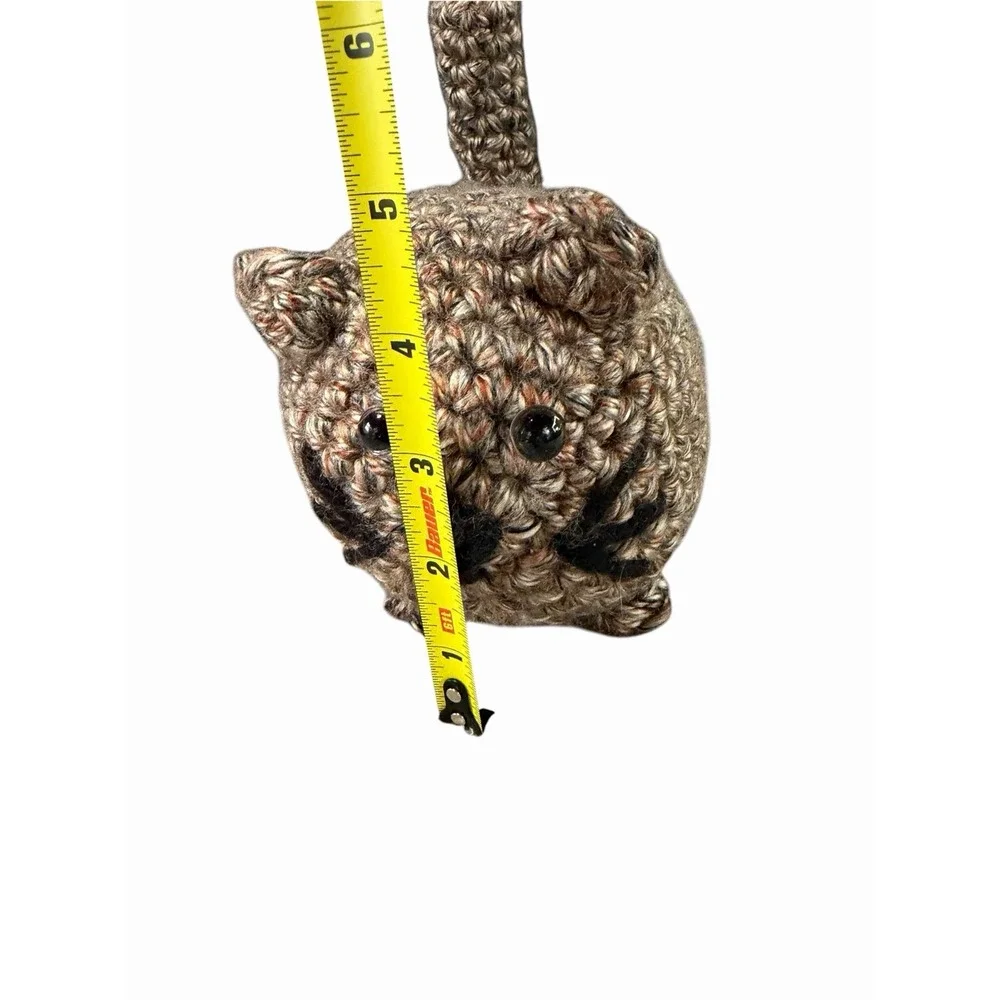 New Handmade Crochet Plushie Cat Kitten brown